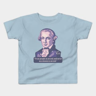 Emmanuel Kant Portrait and Quote Kids T-Shirt